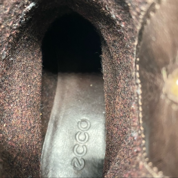 Ecco Moto Ankle Boots Brown 38 Leather Booties - Picture 9 of 14